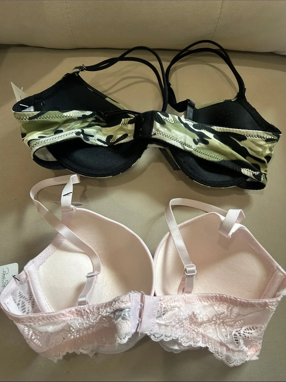 Rene Rofe Camouflage Push-Up Bra & Light Pink Lace Bra Set - Picture 6 of 7